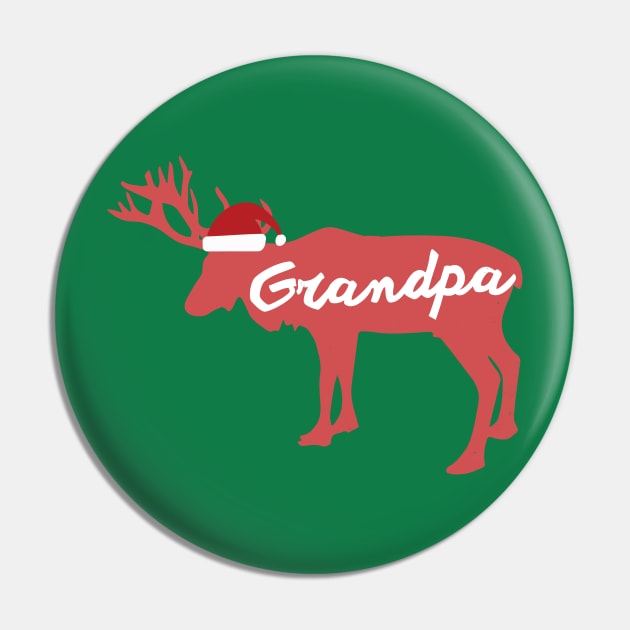 Grandfather, Grandad, Grandpa Reindeer Family Group Christmas Eve Matching Pin by Freid