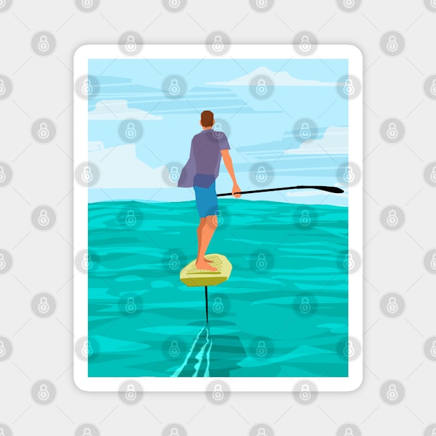 SUP Foilboarding Magnet by comecuba67