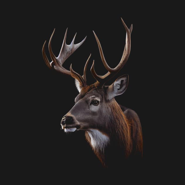 Majestic Deer Buck Stunning Buck Portrait by TruckerJunk