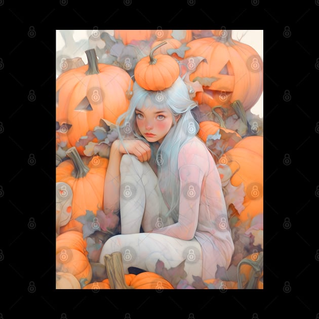 Halloween Pumpkin Girl by AestheticsArt81