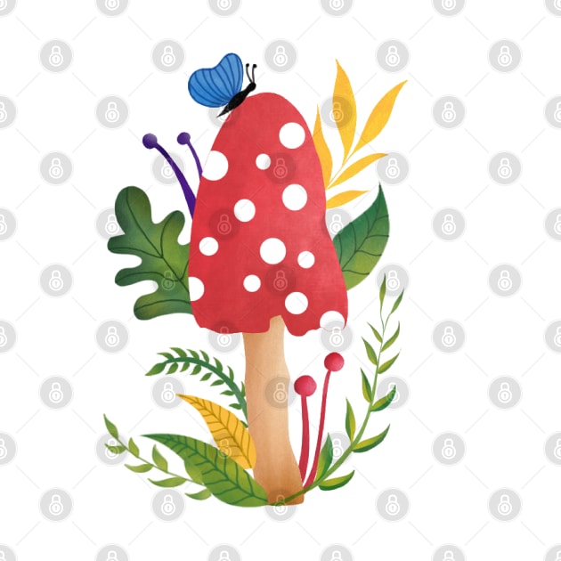 Mushroom in my garden by Unalome_Designs