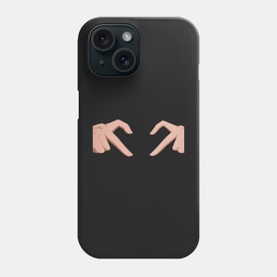 anime heart fingers two stickers Phone Case