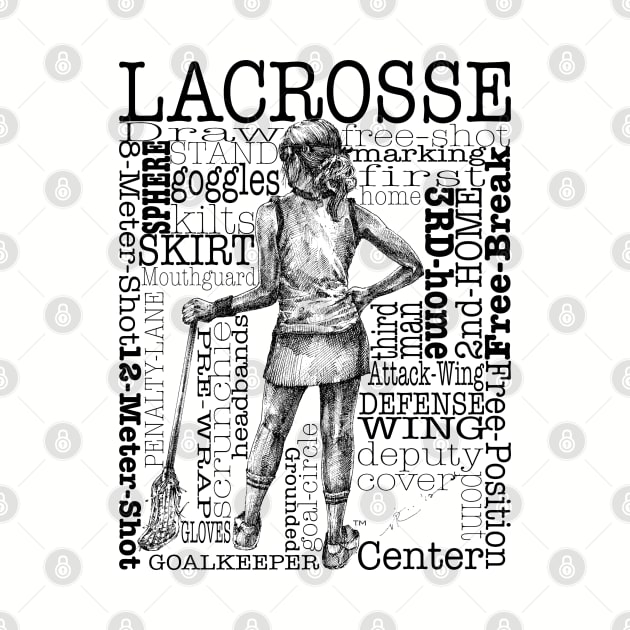 Lacrosse Montage (Female-Border) by TheArtofLax