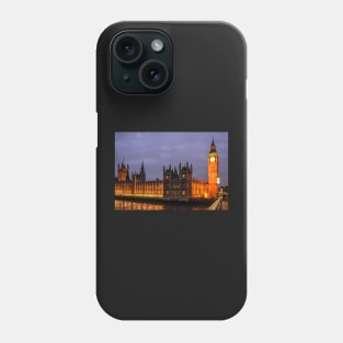 Palace of Westminster at night Phone Case