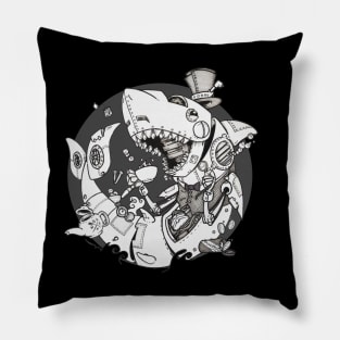 Dapper Steampunk shark Pillow