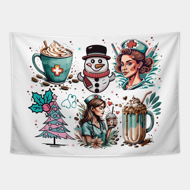 Nurse Christmas Tapestry by MZeeDesigns