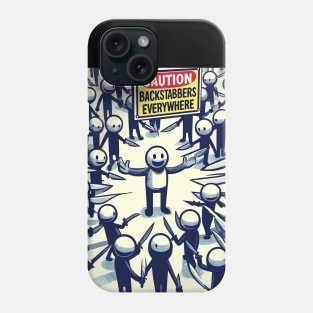 Caution Backstabbers Everywheredon't don't trust anyone Phone Case