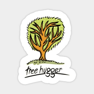 Tree hugger Magnet