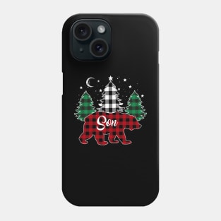 Son Bear Buffalo Red Plaid Matching Family Christmas Phone Case