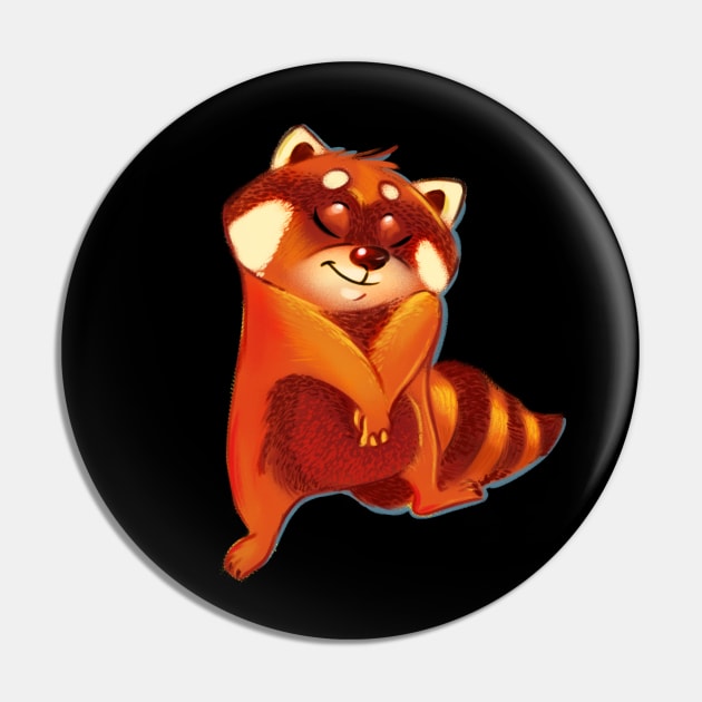 Red raccoon Pin by BessAli