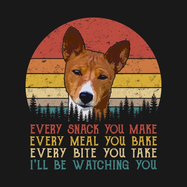 Vintage Every Snack You Make Every Meal You Bake Basenji by SportsSeason