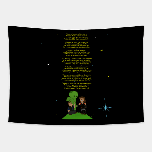 Cthulhu Best friends Tapestry by CaptainHaddock