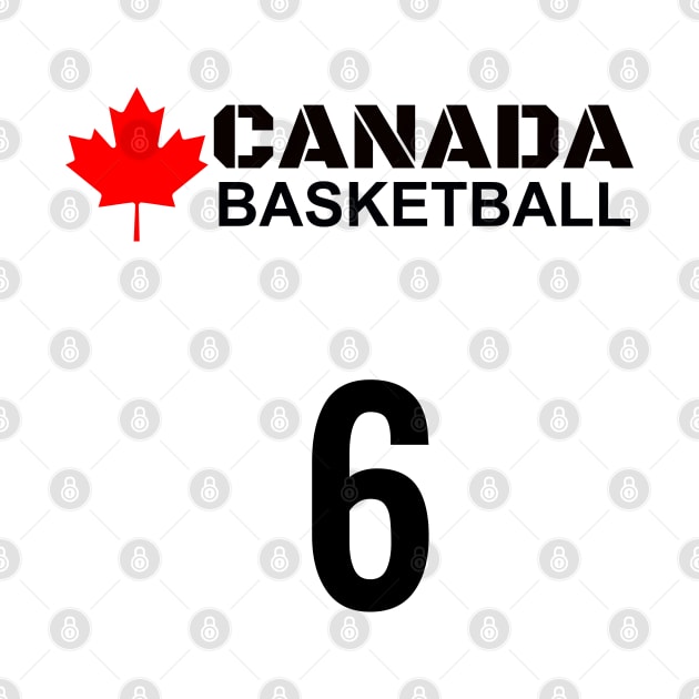 Canada Basketball Number 6 Design Gift Idea by werdanepo