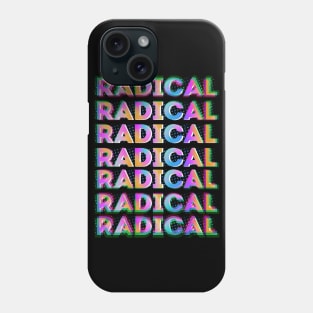 Bright 80s radical typography Phone Case