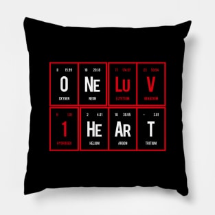 One Love One Heart - Periodic Table of Elements Pillow