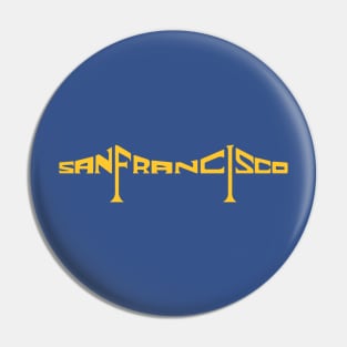 San Francisco Bridge Golden State Colors Pin