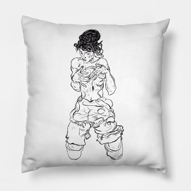 Egon Schiele Pillow by Antho