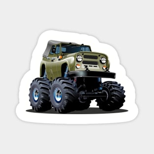 Cartoon Monster Truck Magnet