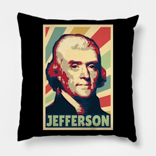 Thomas Jefferson Vintage Colors Pillow