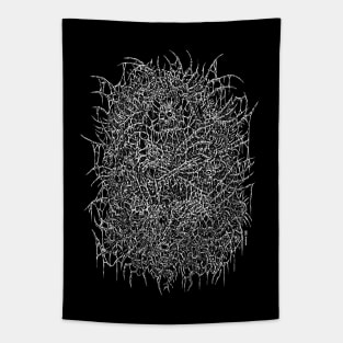 Undead, Skull drawing death metal style Tapestry