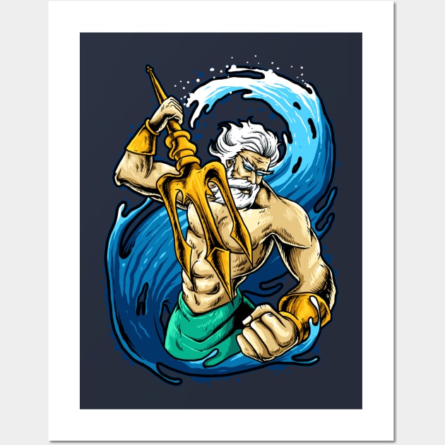 Poseidon Greek Mythology Sticker by Me - Pixels