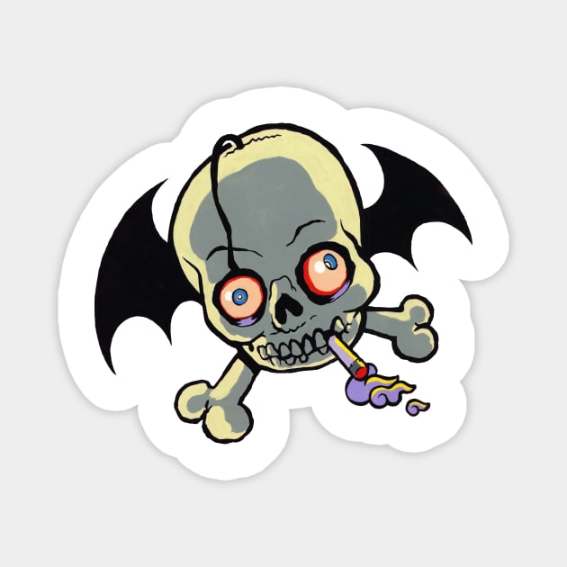 Baby Skeleton Bat Design Magnet by KillerRabbit