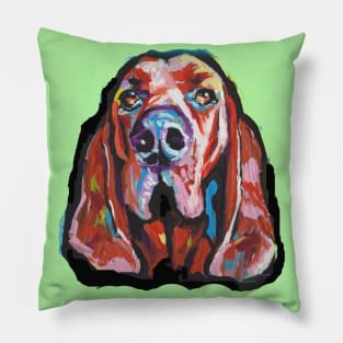 Redbone COONHOUND Dog Bright colorful pop dog art Pillow