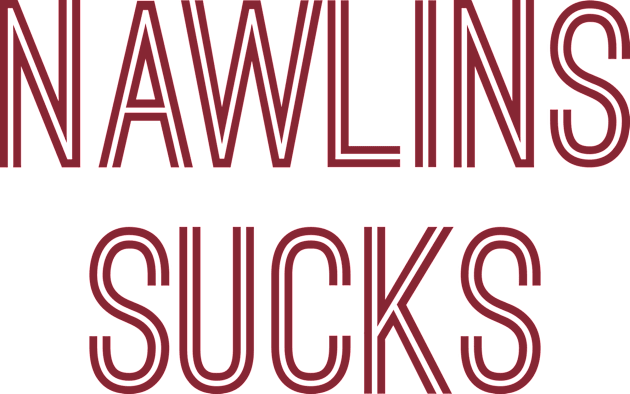 Nawlins Sucks (Burgundy Text) Kids T-Shirt by caknuck