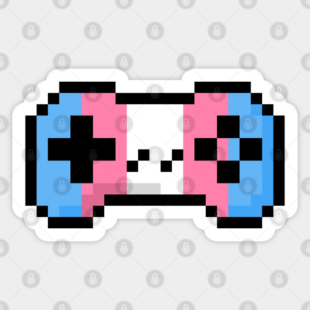 Transgender Pride Pixel Controller Transgender Sticker Teepublic