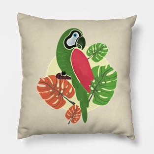 Green Arara Pillow