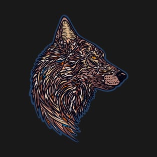 Wolf side profile #1 - brown version T-Shirt