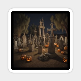 Halloween cemetery Magnet