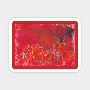 Red abstract 3 Magnet
