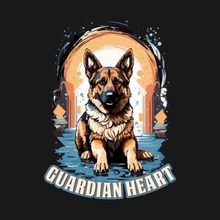 Guardian Heart - Vector German Shepherd Art for Dog Lovers T-Shirt