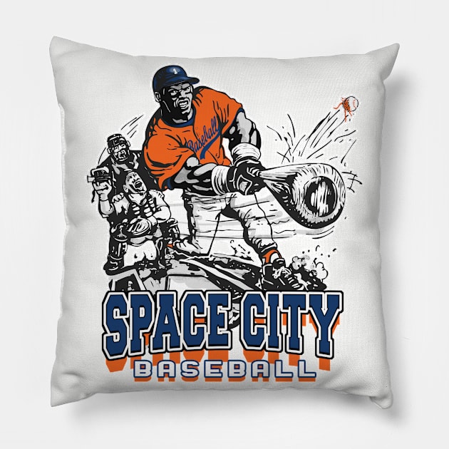 Space City Big Stick Baseball Pillow by MudgeSportswear