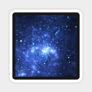 Sparkling blue universe Magnet