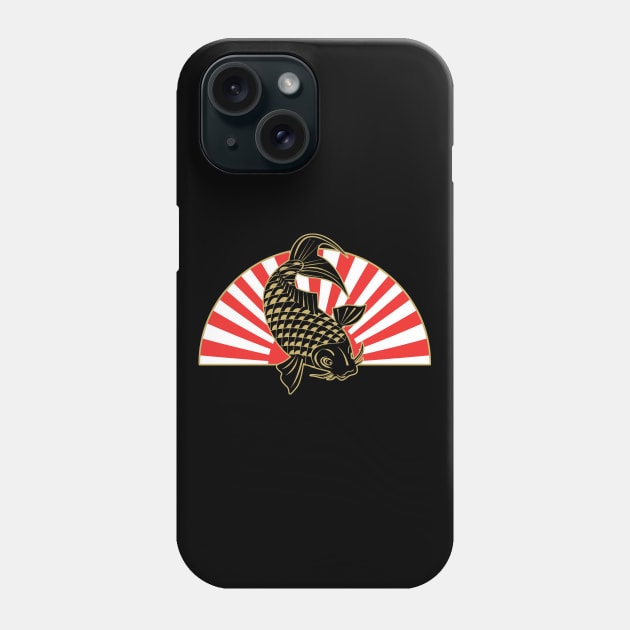 Koi Fish - Japanese Sunset Phone Case by Zen Cosmos Official