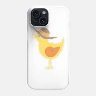 Summer Bird With Hat Phone Case