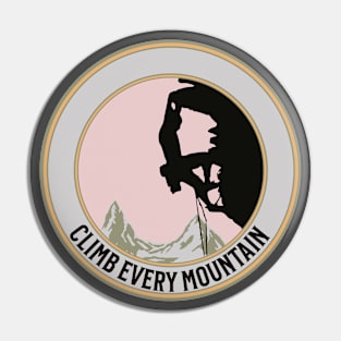 Woman Climbing Mountain Pin