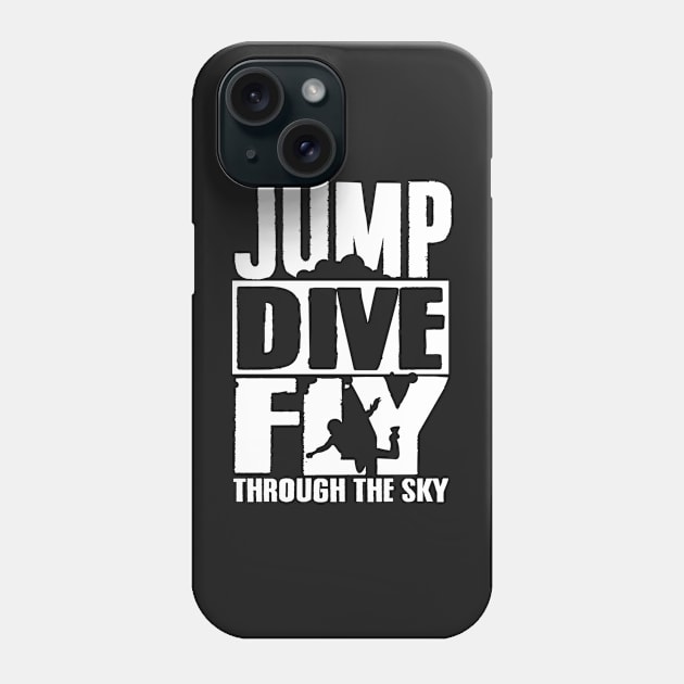 Skydiving: Jump Dive Fly through the sky Phone Case by nektarinchen