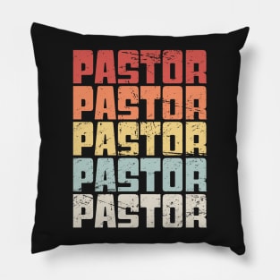 Vintage 70s PASTOR Text Pillow