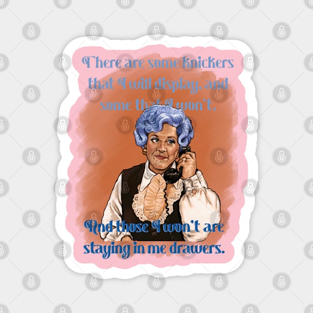 Mrs Slocombe - Drawers - Are You Being Served? Magnet by xandra-homes