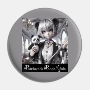 Patchwork Panda Girls Pin