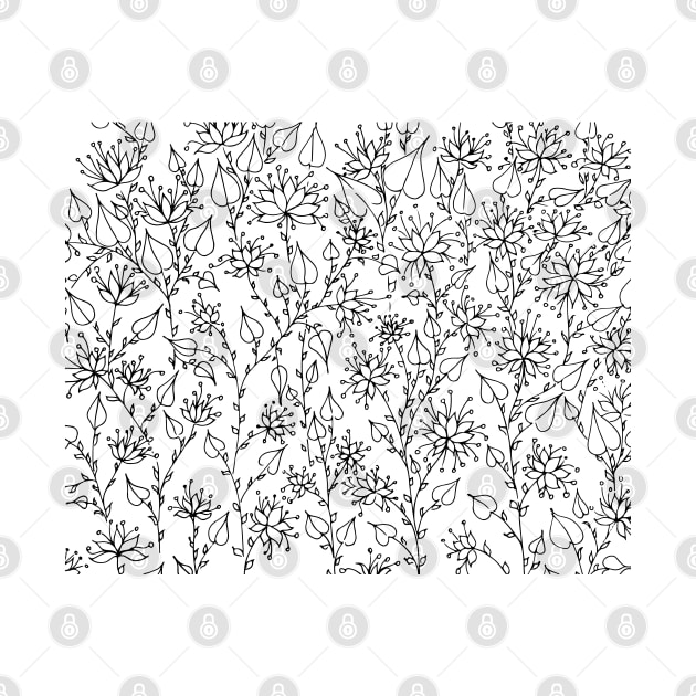 Floral line art by kallyfactory