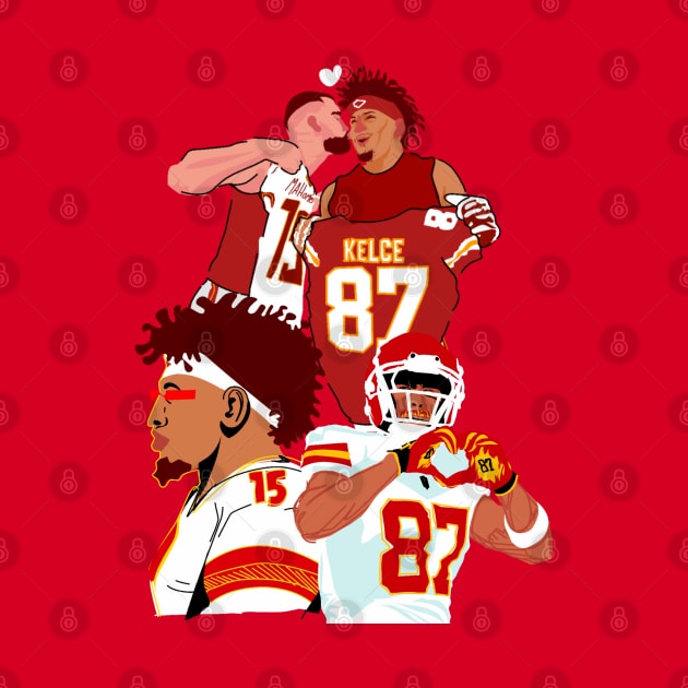 Patrick mahomes 15 x Travis KELCE 87 by Mic jr