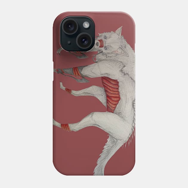 Sci fi monster wolf Phone Case by Fallcrown