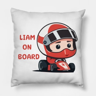Liam on board Racer Pillow