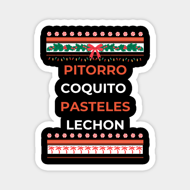 Pitorro Coquito Pasteles Lechon Magnet by Dane