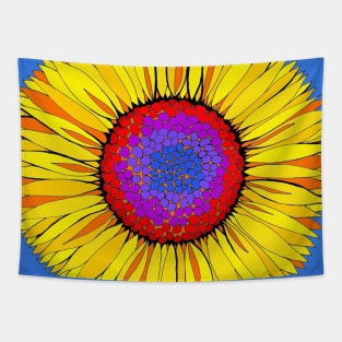 Sunflower Sunny Sunburst Tapestry