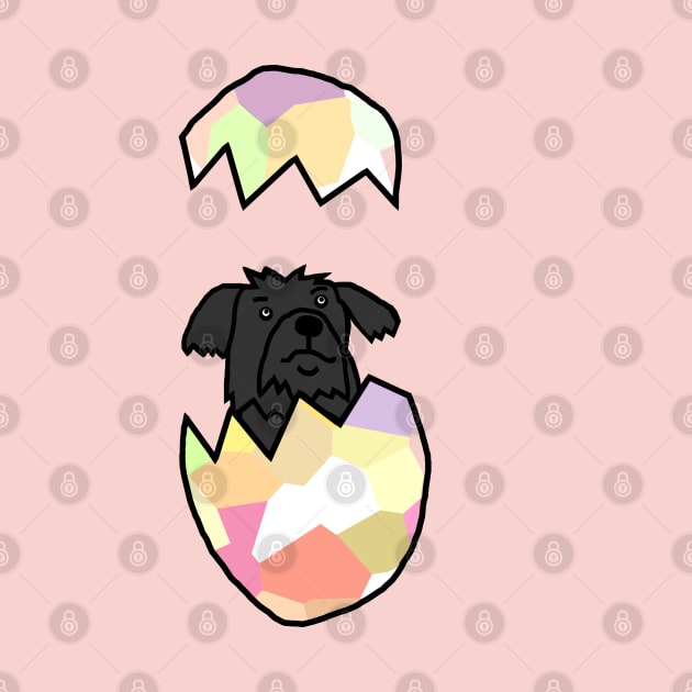 Cute Dog Popping out of Funny Easter Egg by ellenhenryart